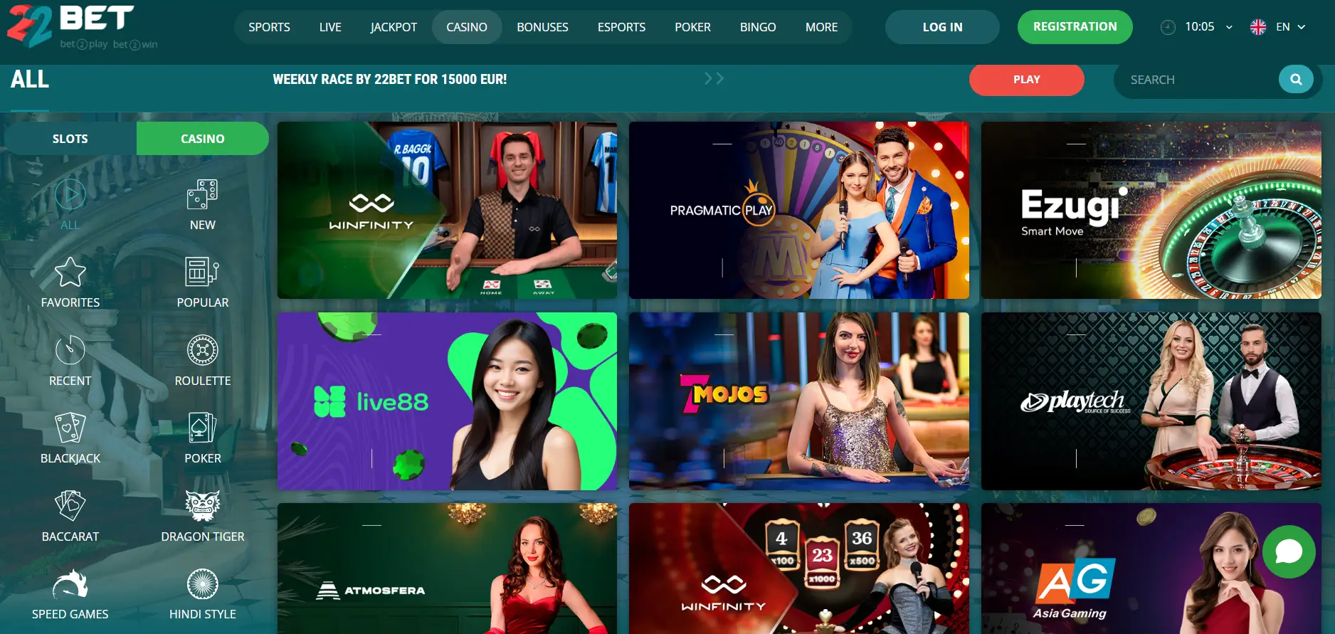 22bet Casino Games 22bet Casino Games